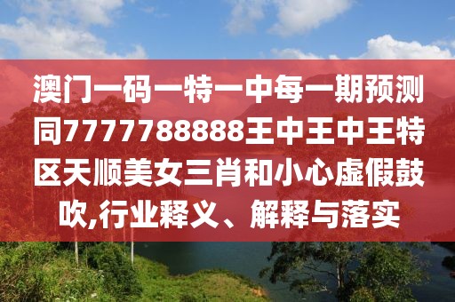澳門(mén)一碼一特一中每一期預(yù)測(cè)同7777788888王中王中王特區(qū)天順美女三肖和小心虛假鼓吹,行業(yè)釋義、解釋與落實(shí)