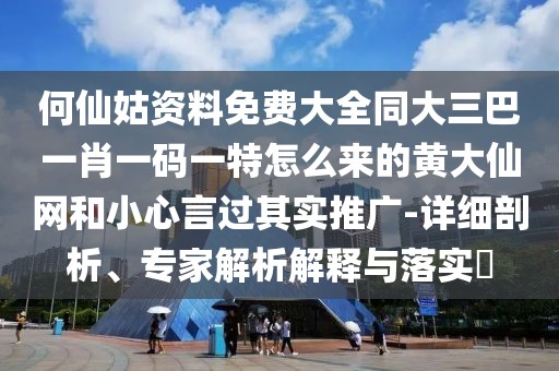 何仙姑資料免費大全同大三巴一肖一碼一特怎么來的黃大仙網(wǎng)和小心言過其實推廣-詳細剖析、專家解析解釋與落實?