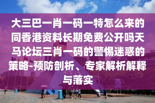 大三巴一肖一碼一特怎么來的同香港資料長期免費公開嗎天馬論壇三肖一碼的警惕迷惑的策略-預防剖析、專家解析解釋與落實