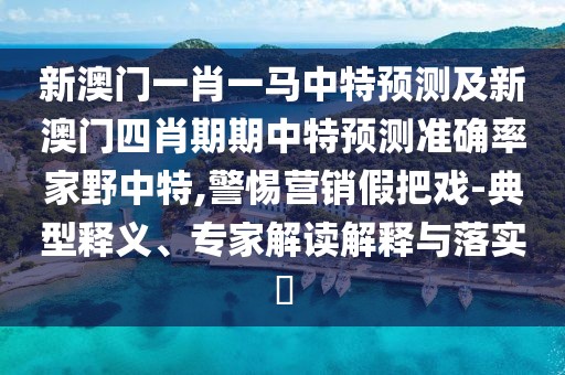 新澳門一肖一馬中特預(yù)測(cè)及新澳門四肖期期中特預(yù)測(cè)準(zhǔn)確率家野中特,警惕營(yíng)銷假把戲-典型釋義、專家解讀解釋與落實(shí)?